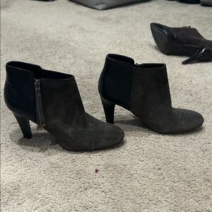 Franco Sarto Black and Brown Heeled Boots